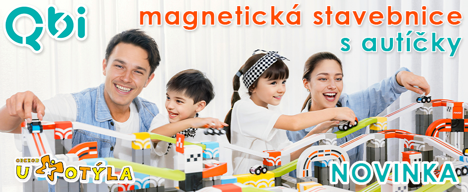 Magnetická stavebnice Qbi s dráhou pro autíčka